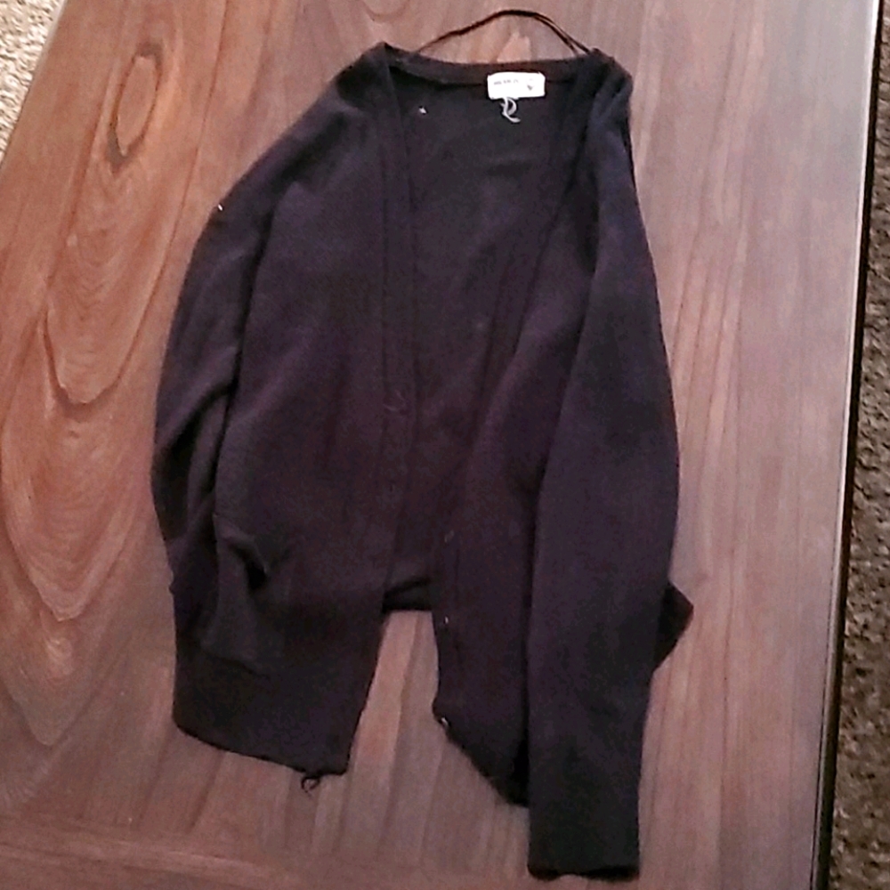 Med black cardigan